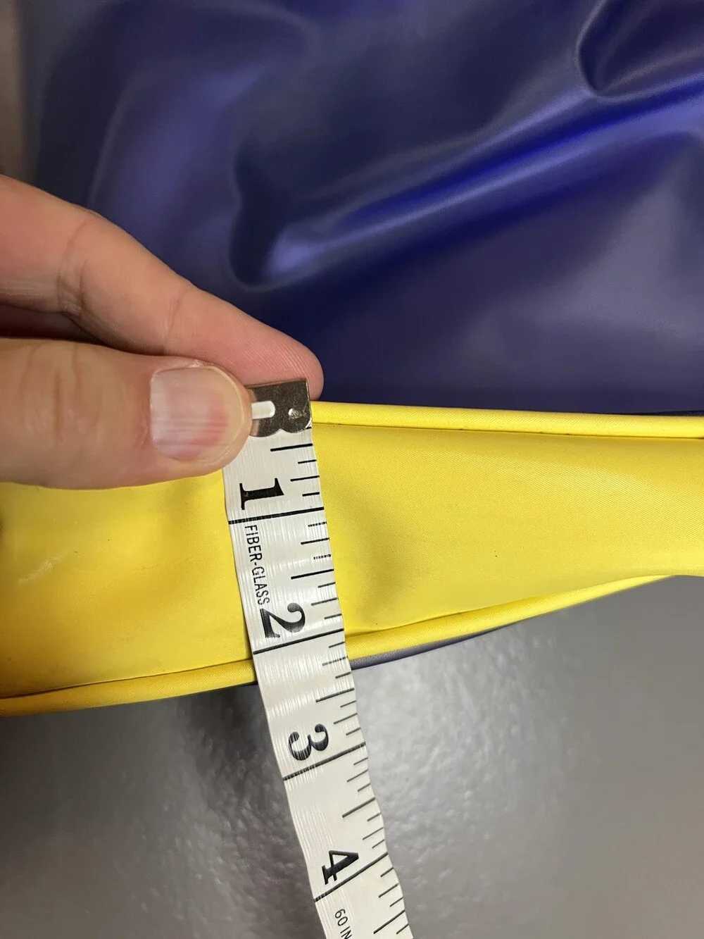 Clinique Shoulder Bag Womens One Size Yellow Blue Vinyl Tote Purse Logo Cosmetic
